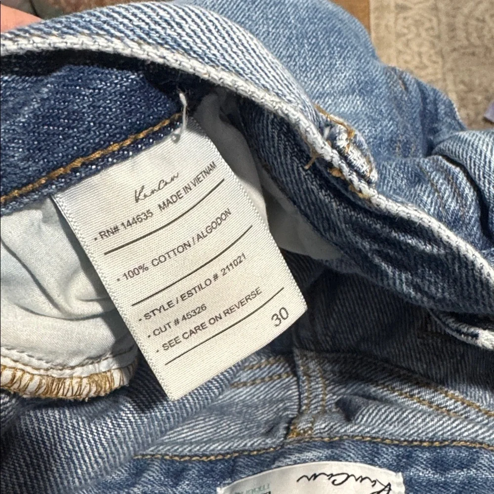 Kancan patchwork jeans denim distressed boyfriend relaxed 30 cotton
